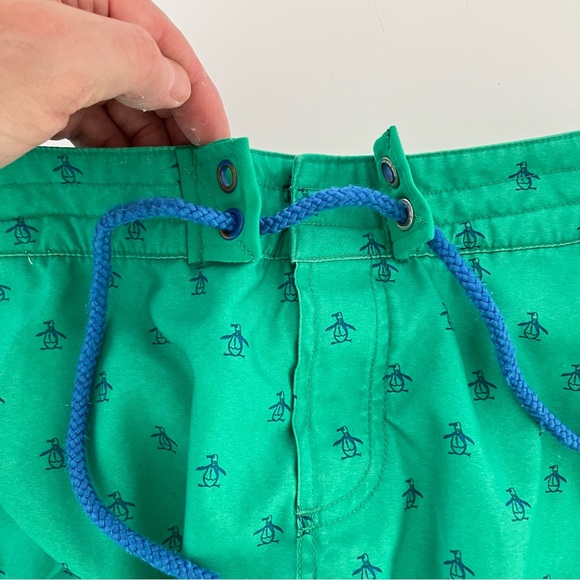 Original Penquin Munsing wear Green Swim Trunks Shorts,  Lined  Size 30 Waist - Picture 9 of 12